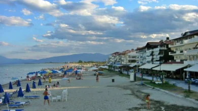 Olympic Beach beach view in Greece
